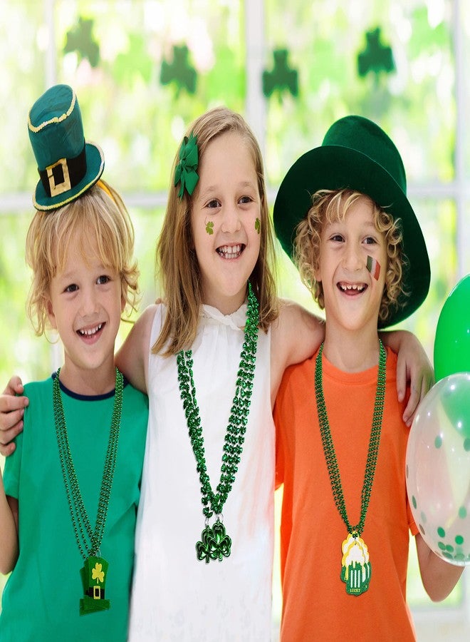 Moon Boat 18PCS St. Patrick's Day Shamrock Necklace Clover Green Bead Party Favors Irish Beer Decorations Supplies - Image 2